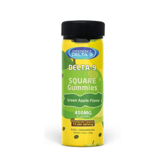 Experience Delta 9 Square Gummies Green Apple Flavor (450MG)