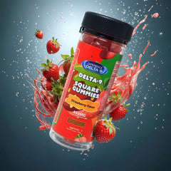 Experience Delta 9 Square Gummies Strawberry Flavor (450MG)