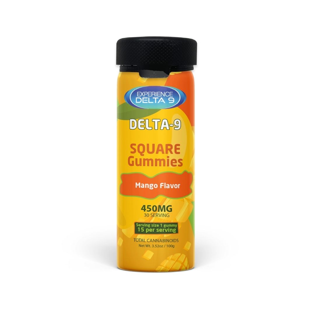 Delta 9 Square Gummies Mango Flavor (450MG)