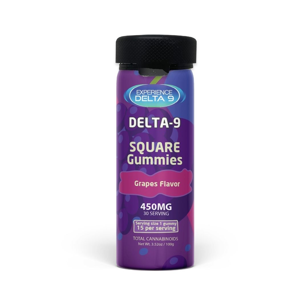 Delta 9 Square Gummies Grapes Flavor (450MG)