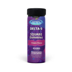 Delta 9 Square Gummies Grapes Flavor (450MG)