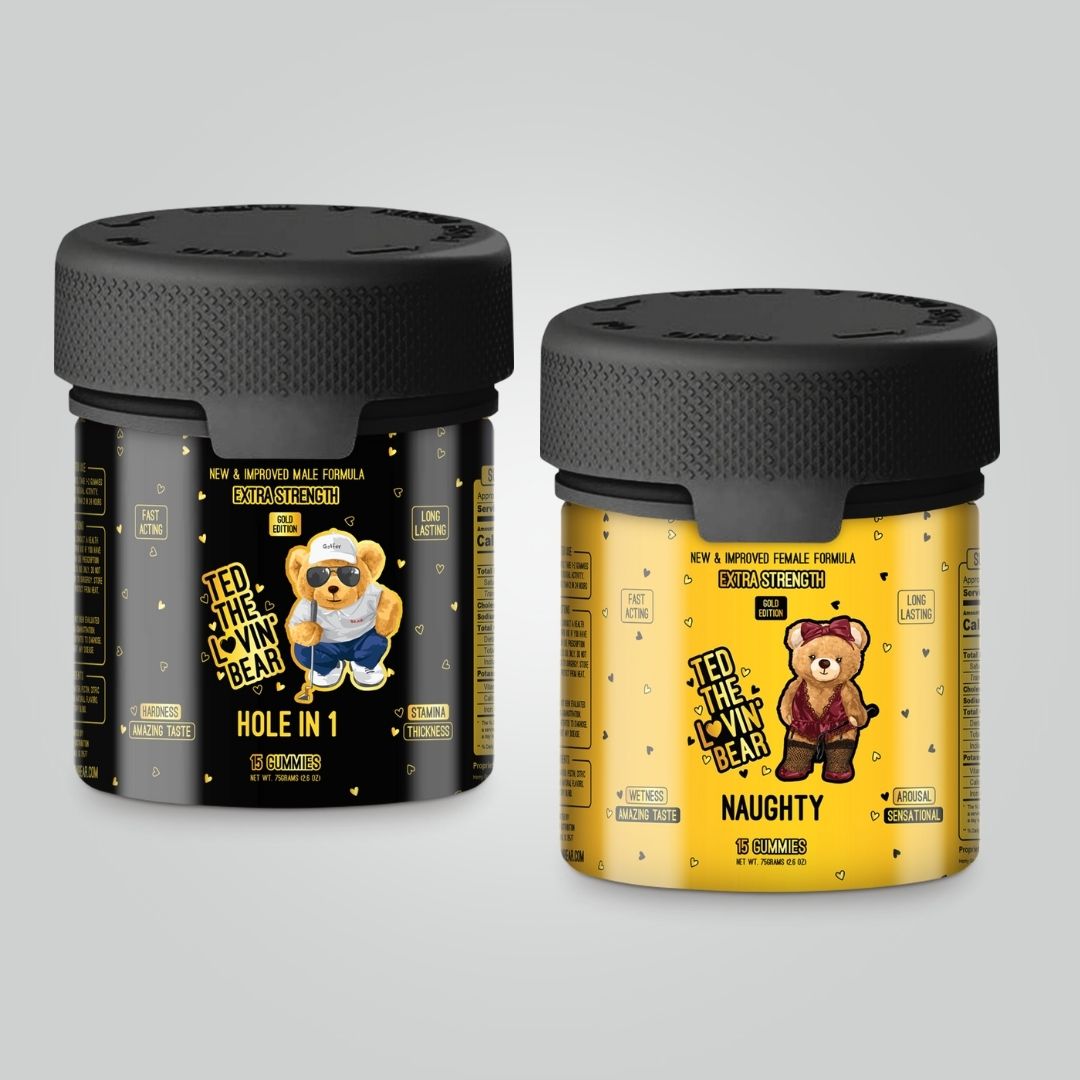 Ted the Lovin Bear Male Formula And Female Formula (Hold In 1 And Naughty 15 Gummies)